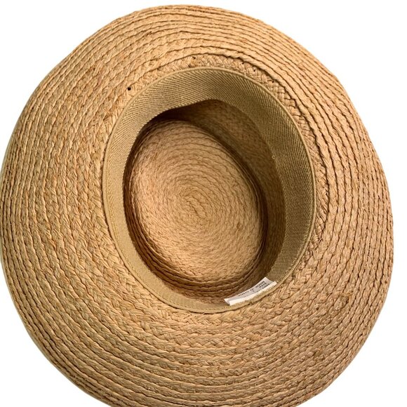 Mens Handwoven Natural Straw Sun Hat With Wide Brim For Outdoor Activities u - Picture 4 of 4